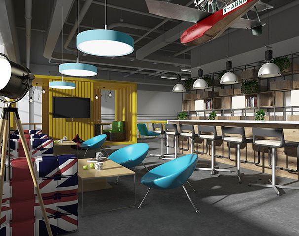 辦公室休閑區(qū)設計實景圖